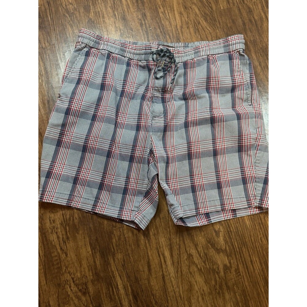 Michael Kors Men’s XXL Shorts Plaid Cotton Flat Front Elastic Waist